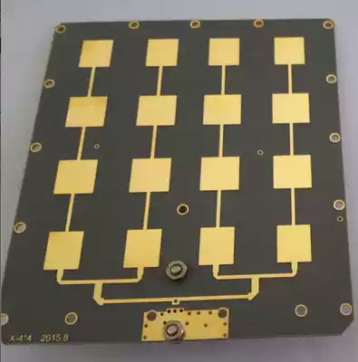 X-band microstrip antenna array 10 5 ghz-half-power beam angle 20deg 17dBi gain
