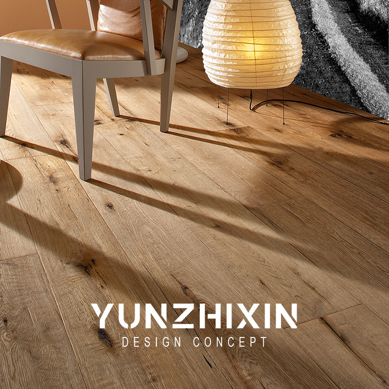 Rhythm quality letter floor three-layer solid wood geothermal floor heating floor lock environmental protection bedroom modern oak flooring manufacturer E0