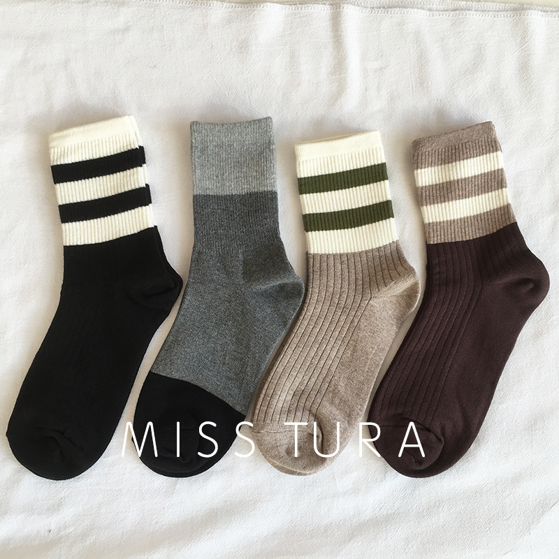 Miss Tura South Korean minimalist Silo Women Socks good to wear well matched-Taobao