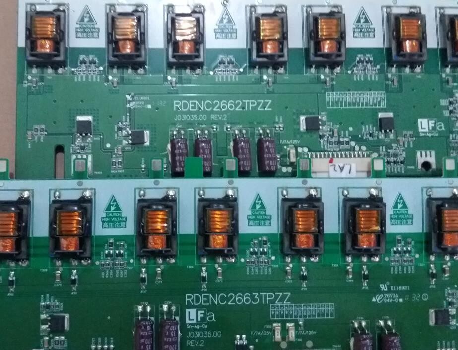 Original fit Sharp LCD-60E77A high pressure plate backlight board RDENC2663TPZZ RDENC2662TPZZ