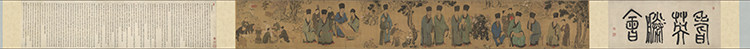 Yuan Anonymous Series pictures of the long-roll Chinese paintings original reproduction of ancient decoration paintings