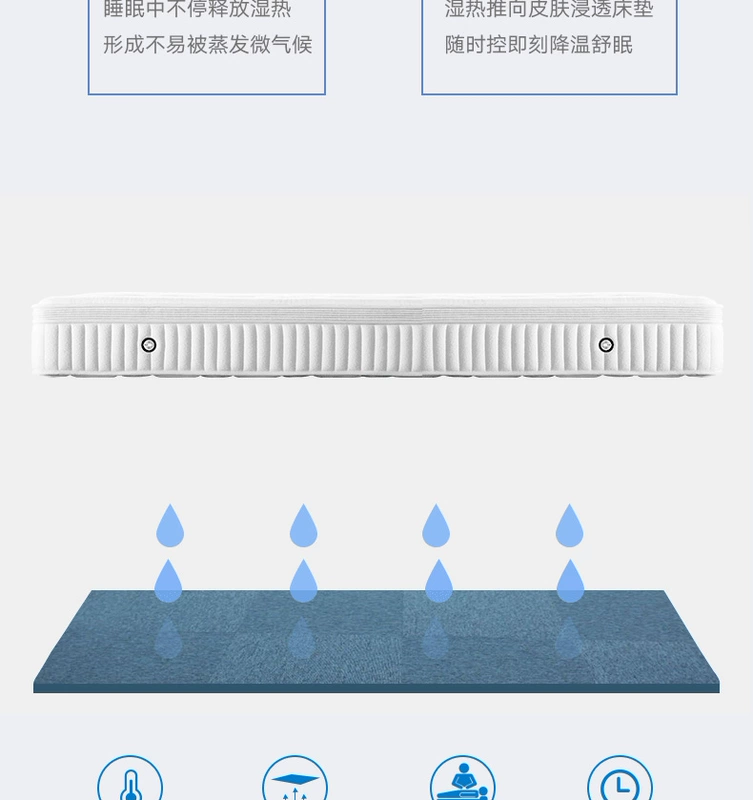 cọ Soth nhạc nhập khẩu cao su thiên nhiên nệm Simmons dừa lò xo 1.5m1.8m tùy chỉnh phần cứng và phần mềm Zongdian - Nệm everon khuyến mãi