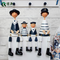 Nordic creative cartoon home decoration Mediterranean Navy doll small decoration gift room crafts decoration