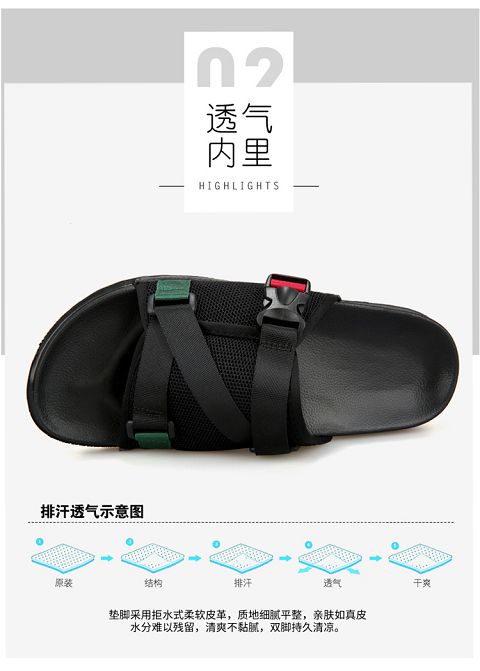 Dép nam thời trang mặc mùa hè 2017 phiên bản mới của Hàn Quốc mang phong cách trẻ trung cá tính dép rọ gucci