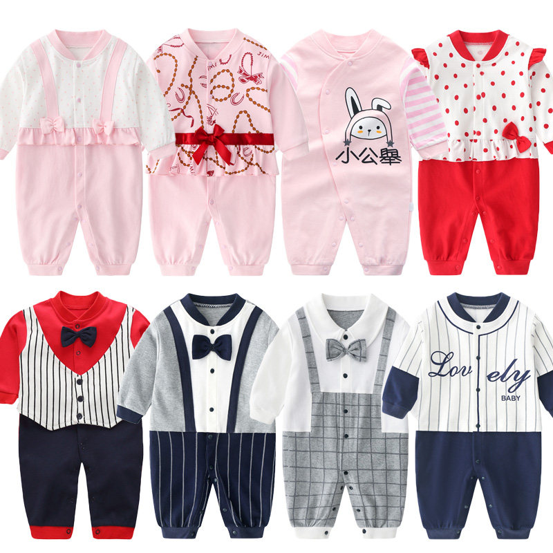 Spring Dress Lady Baby Princess Pure Cotton Full Moon 100 Days Old Male Baby Khaselian Dress Newborn Foreign Pie Dress