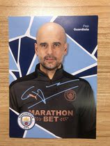 20 21 season Manchester City coach Guardiola official Printing Card