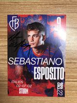 Swiss Basel club Espositos autographThe official card