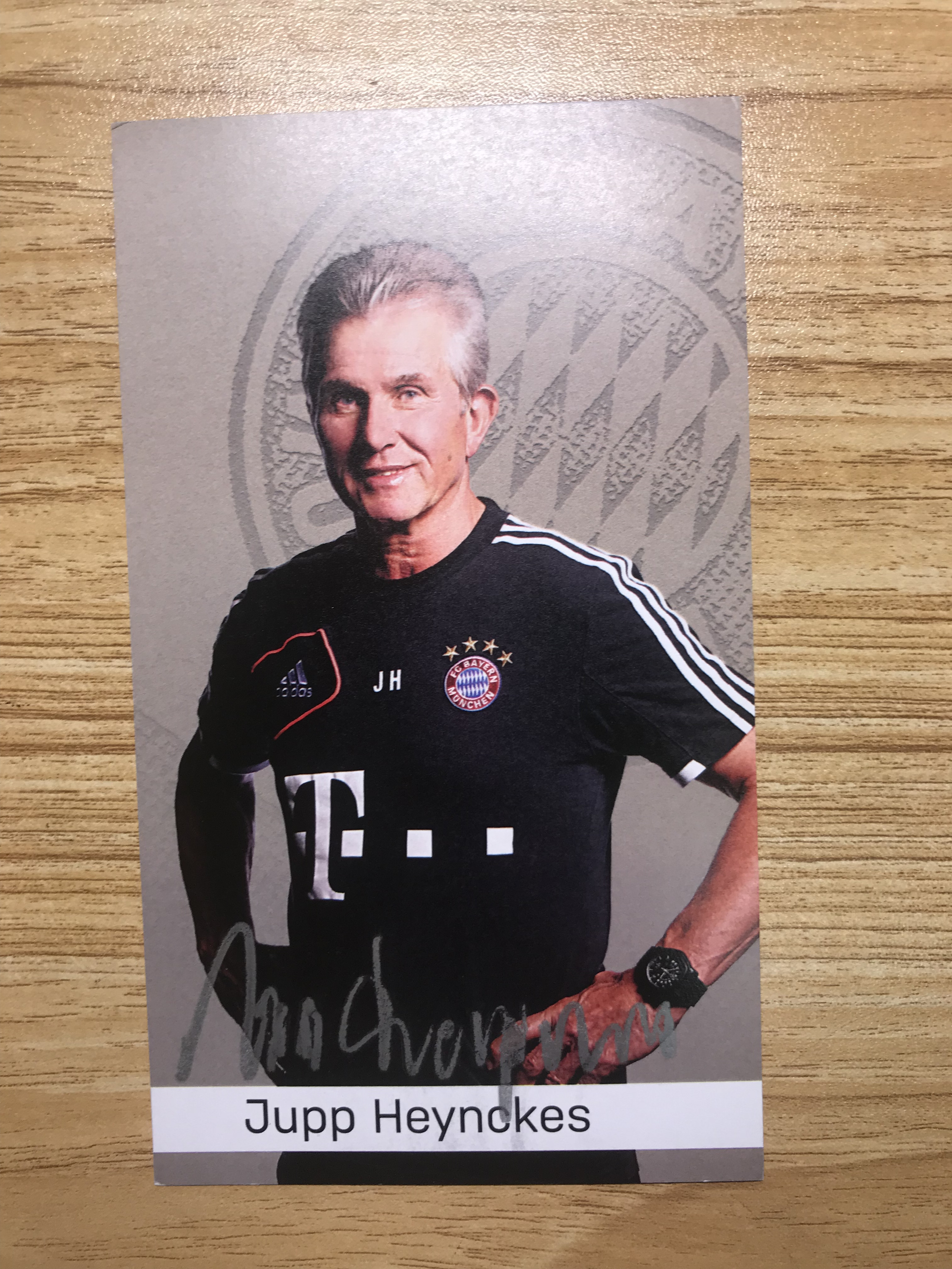 German Bayern Munich Heynckes autograph card 1
