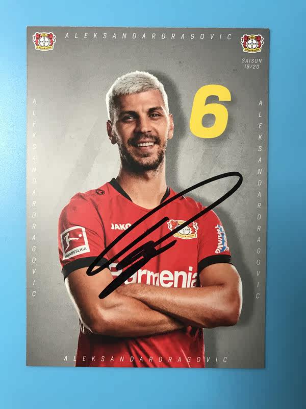 19 20 German Leverkusen della Govic's autograph official card