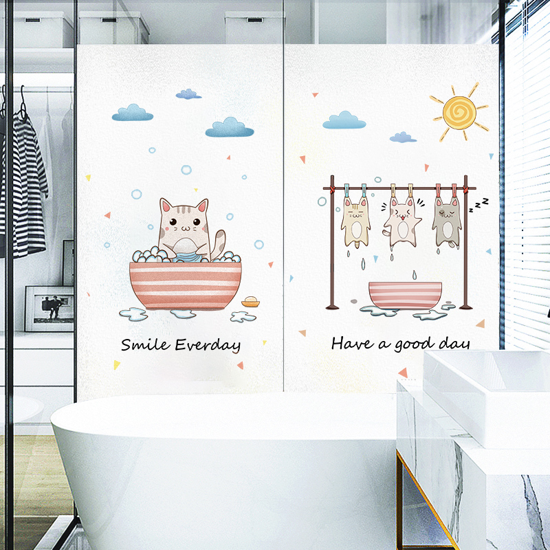 Window stickers anti-glare frosted cellophane dressing room light-transmitting opaque window stickers bathroom anti-peep shading film