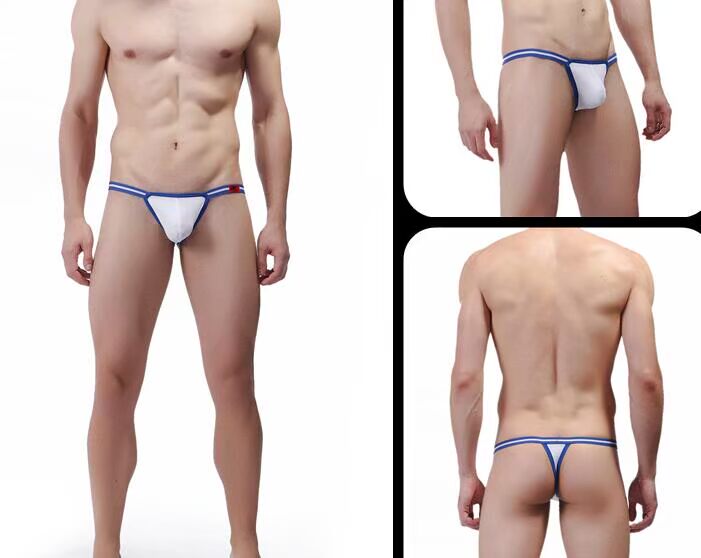 Sexy thong nam tóm tắt gợi cảm đàn hồi chặt chẽ jj set băng lụa quần lót đồng tính mượt quần hình chữ T quần lồi quan sip