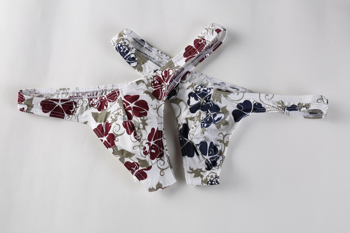 Sexy thong đồng tính nam gợi cảm tam giác nhỏ đồ lót cotton lông U tóm tắt lồi đồ lót cotton thoáng khí sịp con voi