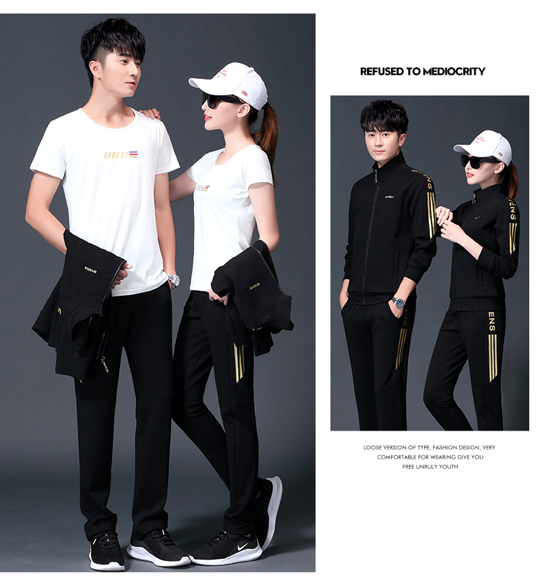 361 bộ đồ thể thao unisex quần áo đội nhảy ma kích thước lớn Jordan nhóm mua đôi quần áo cotton chạy bình thường - Thể thao sau bộ quần áo gió thể thao nam