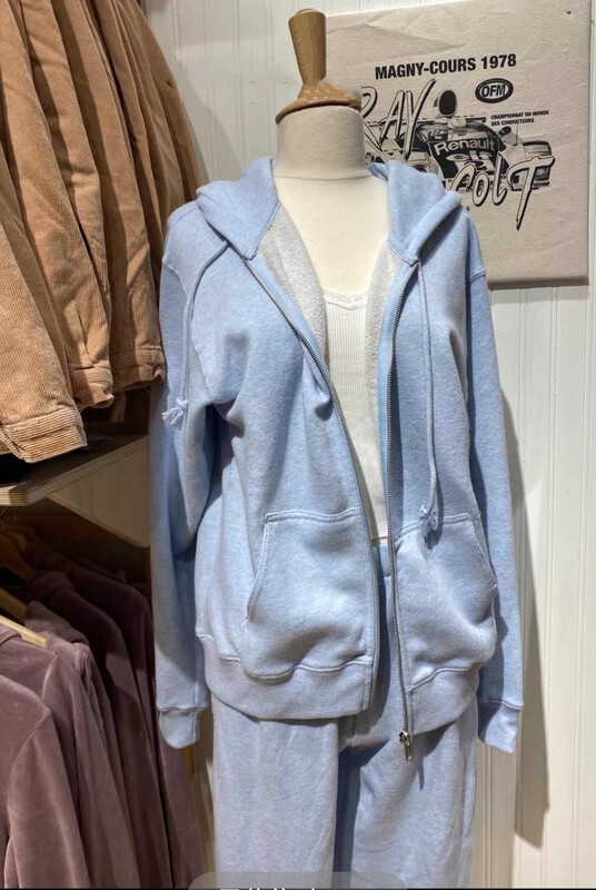 Bm Snowflake Blue Zipper Jacket Women's Autumn and Winter New Style Official Website Snowflake Pink Solid Color Short Sweatshirt Casual Hooded Cardigan Bm Snowflake Blue Zipper Jacket Women's Autumn and Winter New Style Official Website Snowflake Pink Solid Color Short Sweatshirt Casual Hooded Cardigan