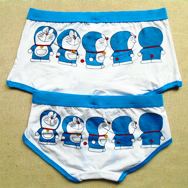 ການຂົນສົ່ງຟຣີ Doraemon ກາຕູນ Cotton ບໍລິສຸດຊຸດຊັ້ນໃນຊຸດຊັ້ນໃນງາມ Sexy ເດັກຊາຍ Boxer ເດັກຍິງ Briefs