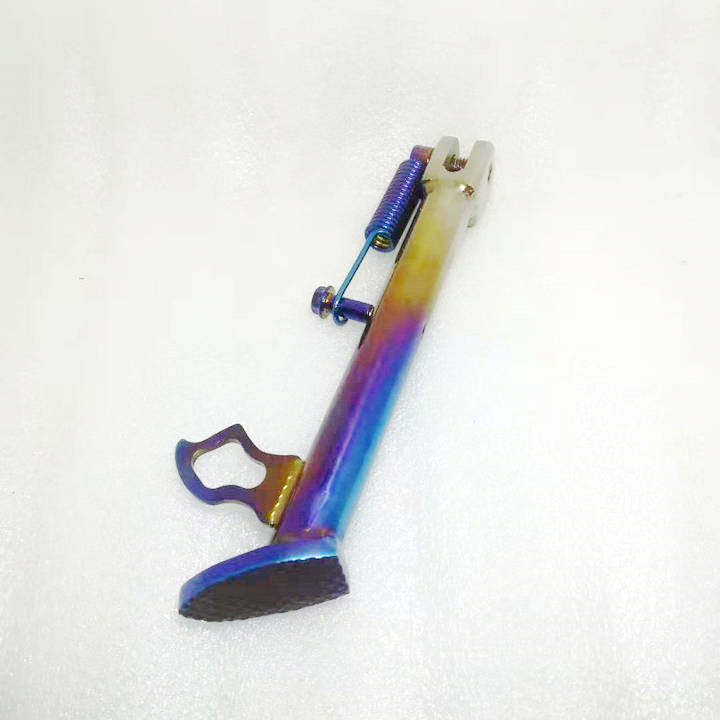 Locomotive modification accessories Scooter side brace stainless steel 304 titanium color parking steel calf