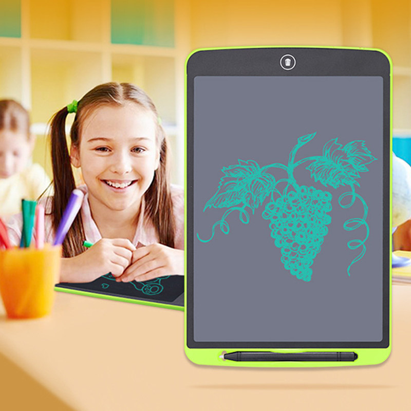 Children's practice calligraphy and painting eye protection liquid crystal student writing plate color handwriting can erase 12 inch handwriting board field character