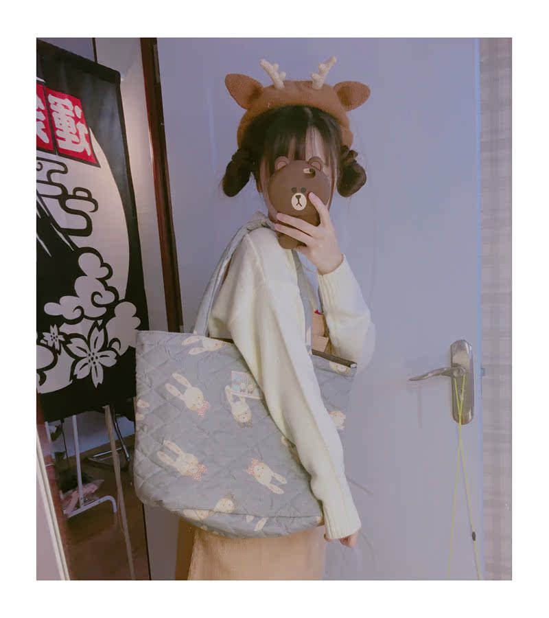 Tai mèo. Nhật Bản thêu kaki dễ thương màu trà sữa mùa thu ấm áp váy lolita