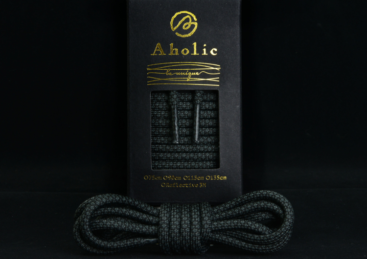 AHOLIC đơn giản con rắn loạt cao cấp ren màu đen trắng xám 3 màu vào dây giày adidas