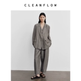 CLEANFLOW Элитный шерстяной элегантный весенний пиджак классического кроя из сандалового дерева, изысканный стиль
