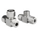 304/316 stainless steel clamp tee terminal external thread clamp tee stainless steel clamp terminal side thread