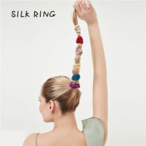 Thick and reinforced hair-free 100% silk mulberry silk satin small hair rope hair ring head with precision open thread sealing