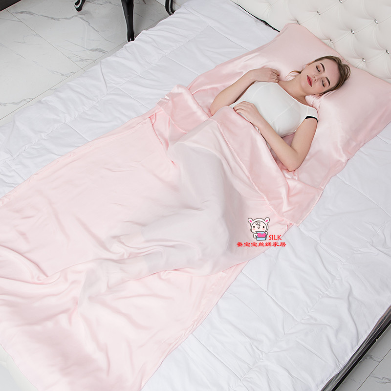 Cửa hàng đảm bảo! 100 lụa tơ tằm mở rộng túi ngủ kinh doanh du lịch bẩn cầm tay gửi túi túi ngủ dã ngoại