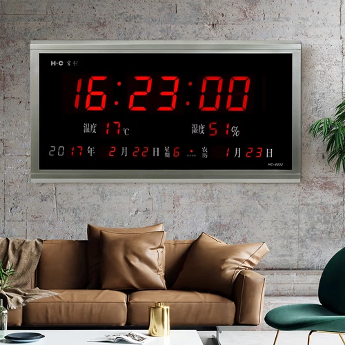 Hongchuang Creative Living Room Висящие часы тихий многофункциональный вечный календарь большое количество