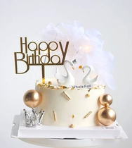 Birthday Cake Decoration Sweet Confession of Valentines Day Swan Swan Swan