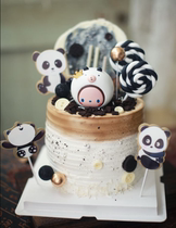 Crown Monkey Brand Cake Decoration Pendulum Doll Groveling Doll Series Panda Cake Baby Birthday Cake