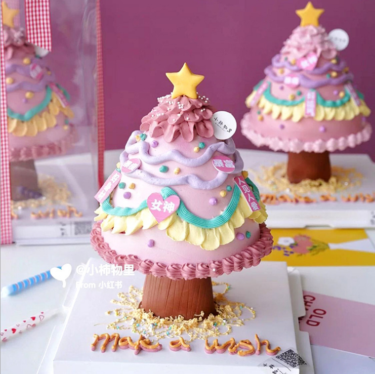 Net red wishes tree cake baking tool pile stent stump stump gasket straw support frame 6 inch 8 inch