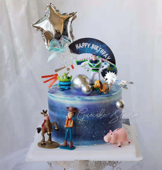 Cake decoration ornaments Cartoon 9 Bass Toy Story dolls light-year Woody three-eyed doll hand-made