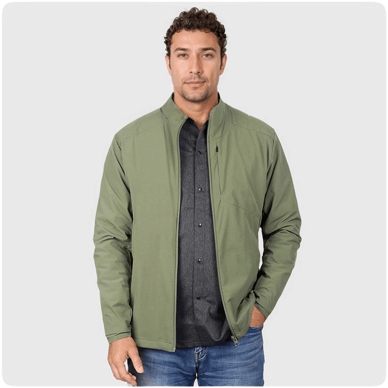 Spring and Summer Stand-Up Collar Soft Shell Jacket, Windproof Cardigan, Breathable, Ultra-Light, Wear-Resistant, Business Casual, Quick-Drying, Hoodless Jacket