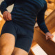 ຊຸດຊັ້ນໃນຂົນສັດ merino ຂອງຜູ້ຊາຍ, ຕ້ານເຊື້ອແບັກທີເຣັຍ, ດັບກິ່ນ, ເຫື່ອອອກແລະດູດຄວາມຊຸ່ມຊື່ນ, ລະບາຍອາກາດ, ແຫ້ງໄວ, ກິລາແລະກາງແຈ້ງ