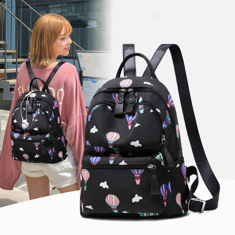 Fashion backpack women 2022 new Korean edition wild travel large capacity Oxford cloth backpack student school bag casual