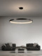 All-Copper Living Room Chandelier, Italian Minimalist Double-Layer Ring Design, Stylish Loft Duplex Lobby Main Light