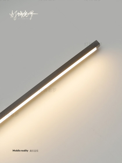All-Copper Wall Lamp for Living Room Background Wall 2026 New Minimalist Long Strip Creative Personality Art Bedroom Bedside Lamp