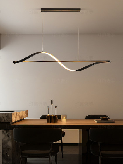 All-Copper Minimalist Dining Room Chandelier, Modern Simple Dining Table, Creative and Unique Italian Light Luxury Dining Room Island Table, 2026 New Model