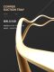 All-Copper Italian Minimalist Living Room Chandelier, Modern Simple Light Luxury Dining Room Lamp, Creative Wave Designer Main Light