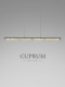 All-Copper Restaurant Chandelier, Linear Strip, Modern Minimalist Italian Style, Designer High-End Bar Table Lamp, Dining Table Lamp