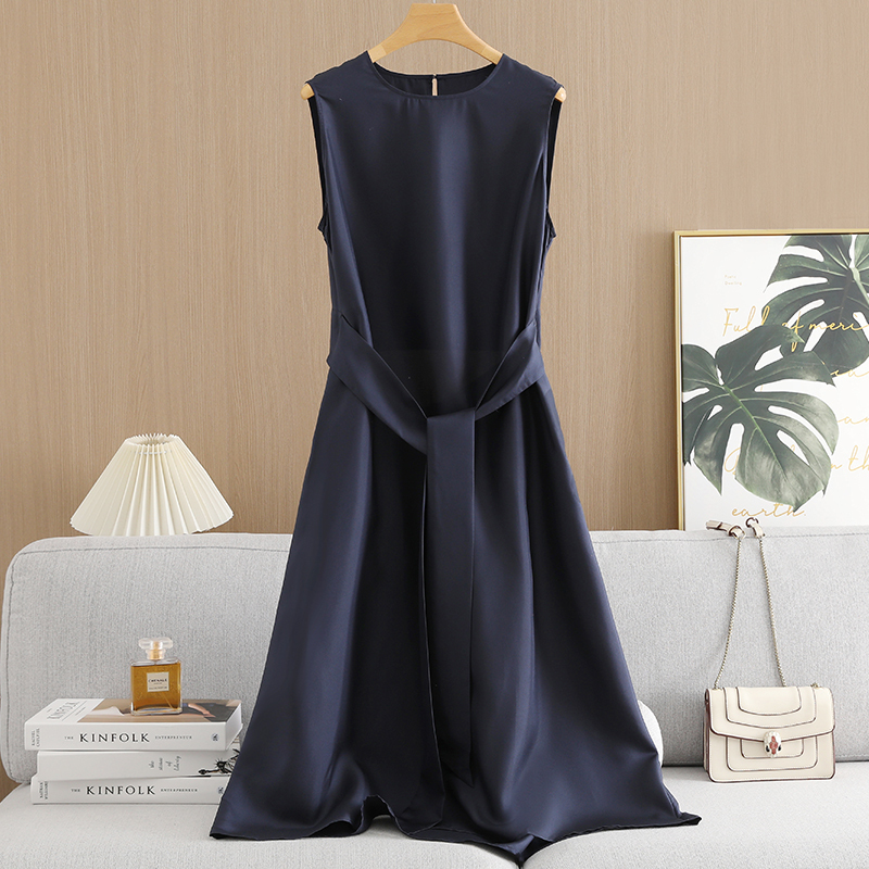 30mm Silk Dress for Women, Mid-Length, Tie-Up Style, Tank Dress, Heavy Crepe Twill, 100% Mulberry Silk, A-Line Dress 30mm Silk Dress for Women, Mid-Length, Tie-Up Style, Tank Dress, Heavy Crepe Twill, 100% Mulberry Silk, A-Line Dress