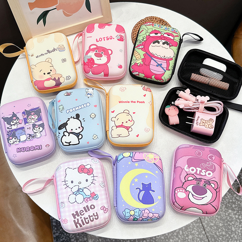 Charger Digital Storage Bag, Earphones, Data Cable, Cute Cartoon Ccd Camera, Portable Organizer Box, Hard Drive Case