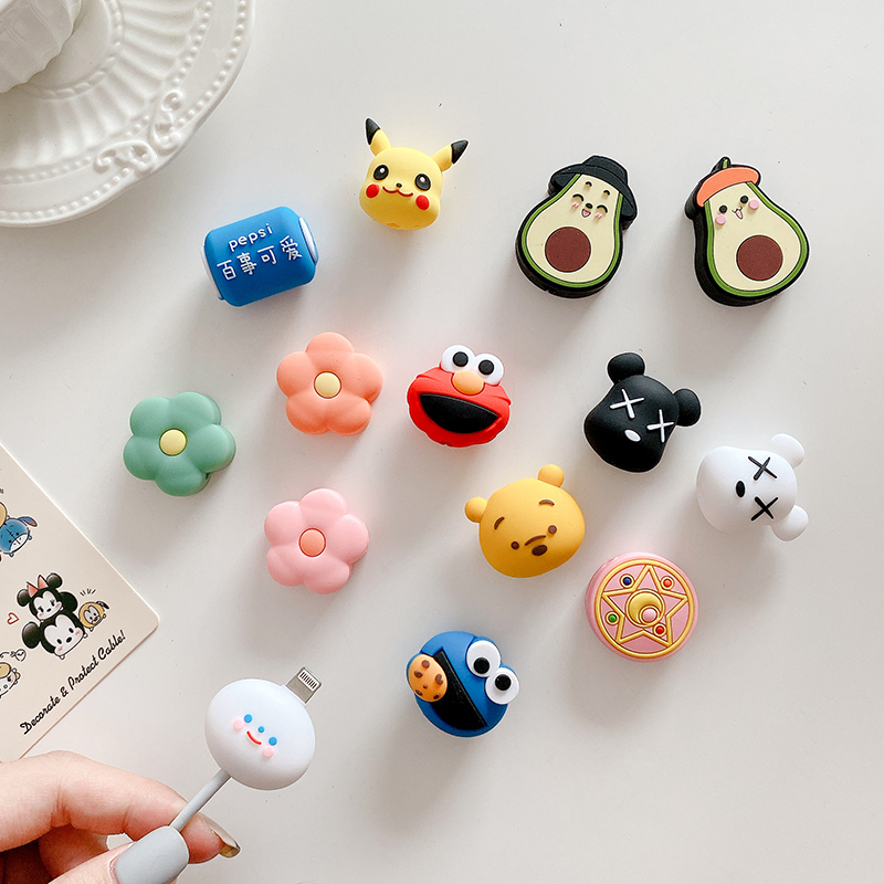 Japan and Korea cute data line protection sleeve Apple iPhone charging wire protector wire cover anti-fracture couple