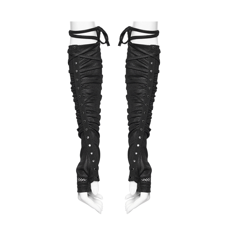 Youleting/Punk Rave Punk Dark Accessories Pleated Strap Gloves Arm Sleeves Os-905Ssf Youleting/Punk Rave Punk Dark Accessories Pleated Strap Gloves Arm Sleeves Os-905Ssf