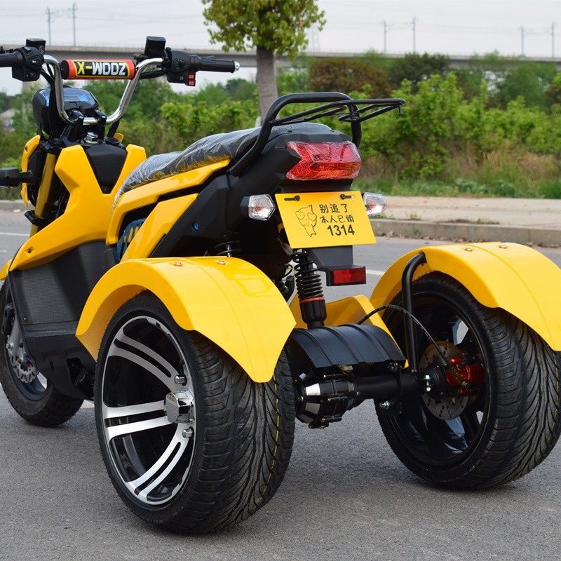 Free Shipping 60V1000W Differential Motor 14inch Three-Wheeled Police Scooter Electric Motorcycle Battery Car Electric Bike
