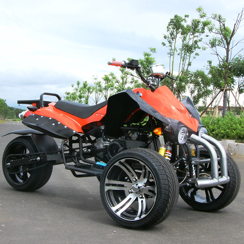 Infinite-Speed Variable Three-Wheeled Beach Bike, Four-Wheeled Motorcycle, Large Kawasaki Off-Road Vehicle, Two-Seater All-Terrain Road Racer