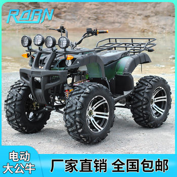 Free Shipping Differential Motor 60V72V Electric Big Bull Beach Car Four-Wheel Electric Vehicle 1000-2200W Double Seat