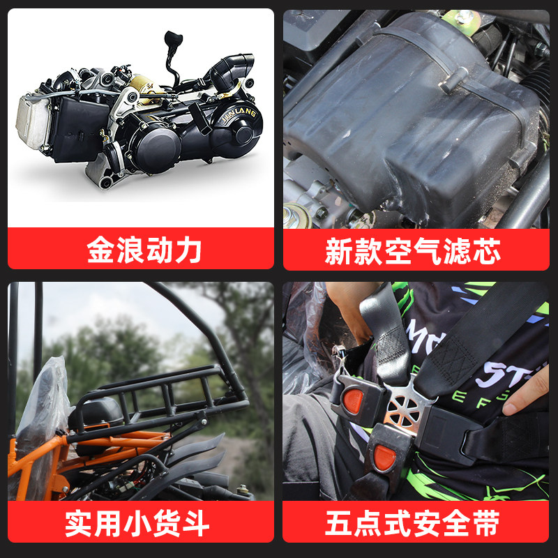 Single and Double-Person Go-Karts, Four-Wheel Off-Road Motorcycles, 200Cc Adult Gasoline Mountain All-Terrain Large Professional Racing Vehicles