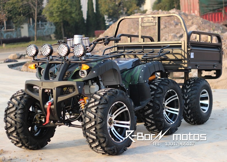 Big Bull Atv with a Tow Box, Four-Wheel Off-Road Motorcycle, Zongshen 250 Water-Cooled Differential Axle Transmission, 4-Wheel Mountain Bike