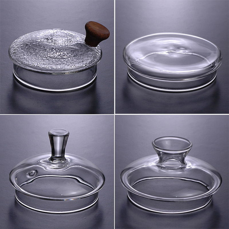 Glass lid Teapot lid Cup lid High borosilicate handmade lid Health pot lid Mug lid Four waves